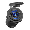 YJ-DS2082 12V 56W Dual QC 3.0 and PD Port USB Car Charger Socket with Voltmeter & Button