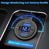 YJ-DS2082 12V 56W Dual QC 3.0 and PD Port USB Car Charger Socket with Voltmeter & Button