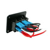 YJ-SP-AC2 12V 24V 3 Gang Slimline LED Rocker Switch Panel USB Car Charger for 4WD Boat Caravan
