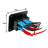 YJ-SP-AC2 12V 24V 3 Gang Slimline LED Rocker Switch Panel USB Car Charger for 4WD Boat Caravan
