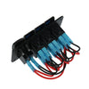 YJ-SP-34 12V 24V 4 Gang Slimline LED Rocker Switch Panel USB Car Charger for 4WD Boat Caravan