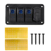 YJ-SP-34 12V 24V 4 Gang Slimline LED Rocker Switch Panel USB Car Charger for 4WD Boat Caravan