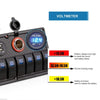 YJ-SP-019 12V 24V 8 Gang LED Rocker Switch Panel USB Car Charger for 4WD Boat Caravan