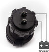 DS2015 Dual USB Car Charger Socket Waterproof Power Outlet 12V/24V 1.0A & 2.1A with Blue LED Light