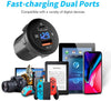 YJ-DS2026 36W Fast Type-C + PD3.0 Quick Charge 3.0 USB Car Charger Socket with LED Digital Voltmeter