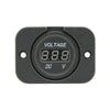 YJ-DS4210 DC 12V 24V Car Voltmeter with LED Digital Display Panel, Waterproof Voltage Gauge Meter with Blue Light