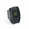 YJ-UCC-T007 QC3.0+ Type C PD Dual DC 5V 12-24V Rocker Style Car USB Charger - with Dual USB Power Socket