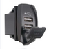 YJ-UCC-T006 Dual QC3.0 DC 5V 12-24V Rocker Style Car USB Charger - with Blue LED Light Dual USB Power Socket