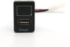 YJ-VU-T001N Single USB Charger + Volt Display for Small Toyota Push Button Switch Blue LED - New Model