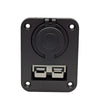 YJ-AD02 50A Anderson Plug Panel Flush Surface Mount with Cigarette Lighter Socket for Caravan Camper Boat Truck SB50