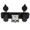 YJ-AD04 50A Anderson Plug Panel Flush Surface Mount with Cigarette Lighter Socket & Dual USB Charger for Caravan Camper Boat Truck SB50