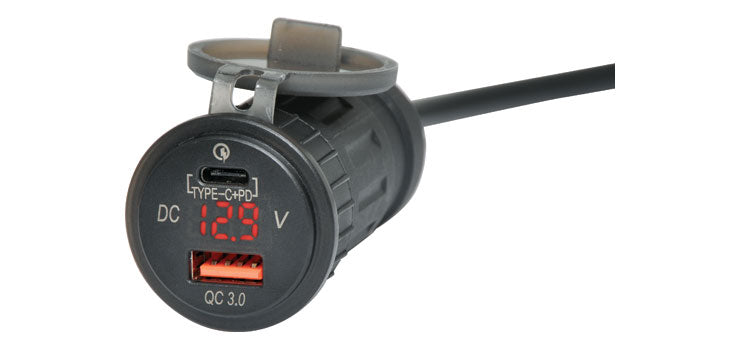 YJ-DSA370 USB QC 3.0 + Type-C DC 18W Plug To 50amp Anderson Style Plug Adaptor Connector 2m Cable SB50