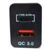YJ-ST132B-N PD Type C + QC 3.0 USB Charger for Small Toyota Push Button Switch Blue LED - New Model
