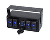 YJ-SPA172 12V/24V 4 Gang LED Rocker Switch Panel Enclosure, Dual USB Charger Port, Digital Voltmeter