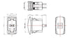 YJ-UCC-T007 QC3.0+ Type C PD Dual DC 5V 12-24V Rocker Style Car USB Charger - with Dual USB Power Socket
