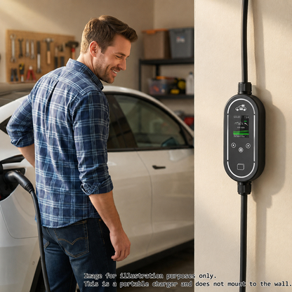 Single Phase 7.4Kw Portable EV Charger - 3 Pin 32amp Plug