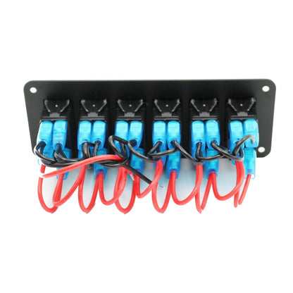 YJ-SP-A06 12V 24V 6 Gang Slimline LED Rocker Switch Panel for 4WD Boat Caravan