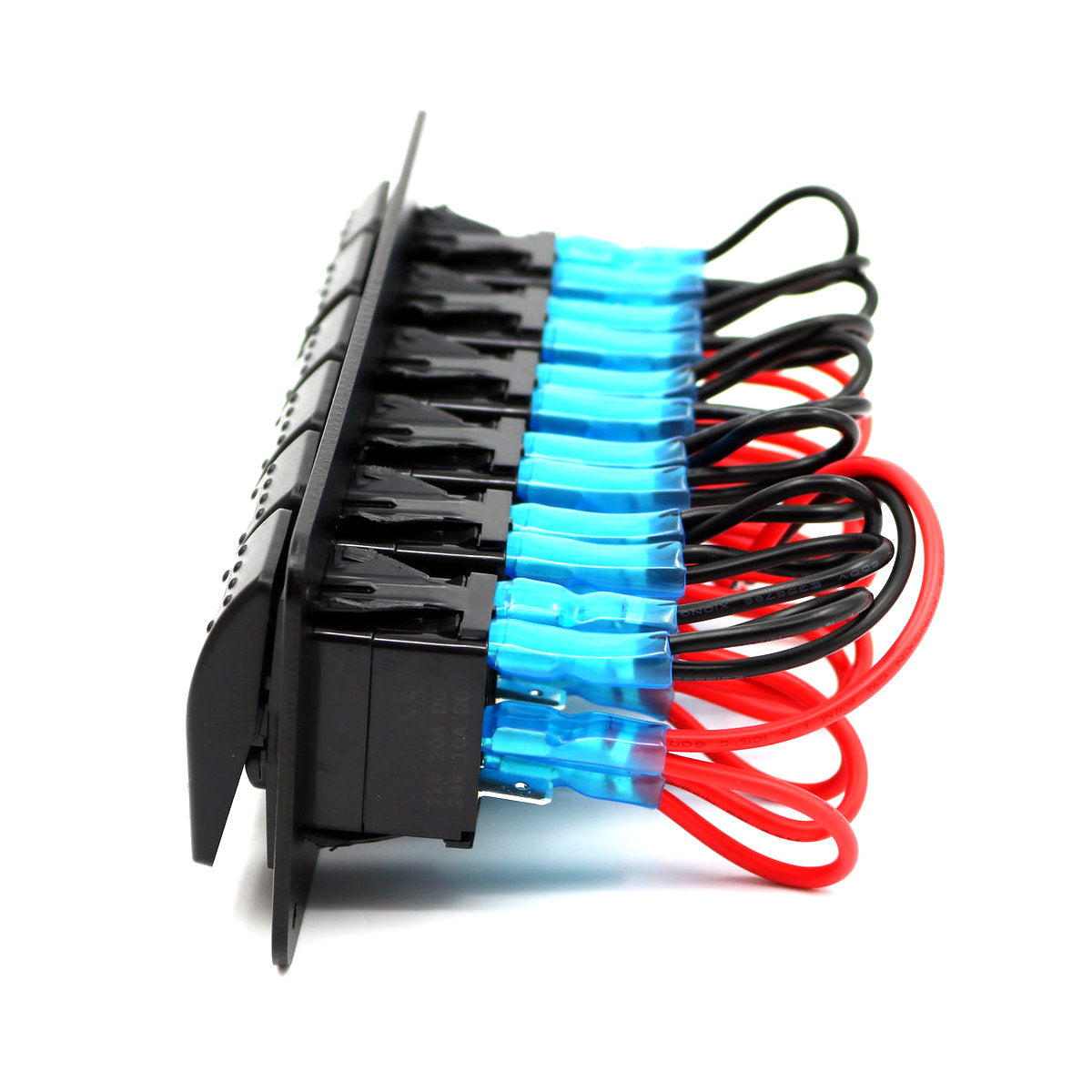 YJ-SP-A06 12V 24V 6 Gang Slimline LED Rocker Switch Panel for 4WD Boat Caravan