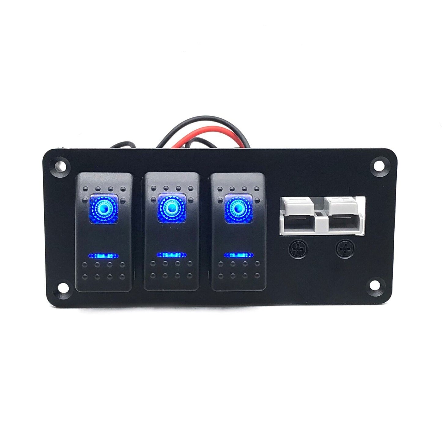 YJ-ADSP027 50A Anderson Plug Panel Flush Surface Mount with 3 x Rocker Switch for Caravan Camper Boat Truck SB50