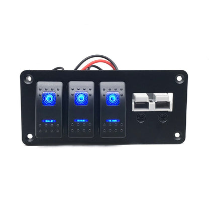 YJ-ADSP027 50A Anderson Plug Panel Flush Surface Mount with 3 x Rocker Switch for Caravan Camper Boat Truck SB50