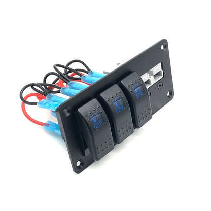 YJ-ADSP027 50A Anderson Plug Panel Flush Surface Mount with 3 x Rocker Switch for Caravan Camper Boat Truck SB50