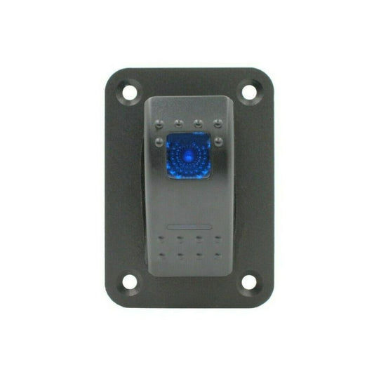 YJ-SP-A01 12V 24V 1 Gang Slimline LED Rocker Switch Panel for 4WD Boat Caravan