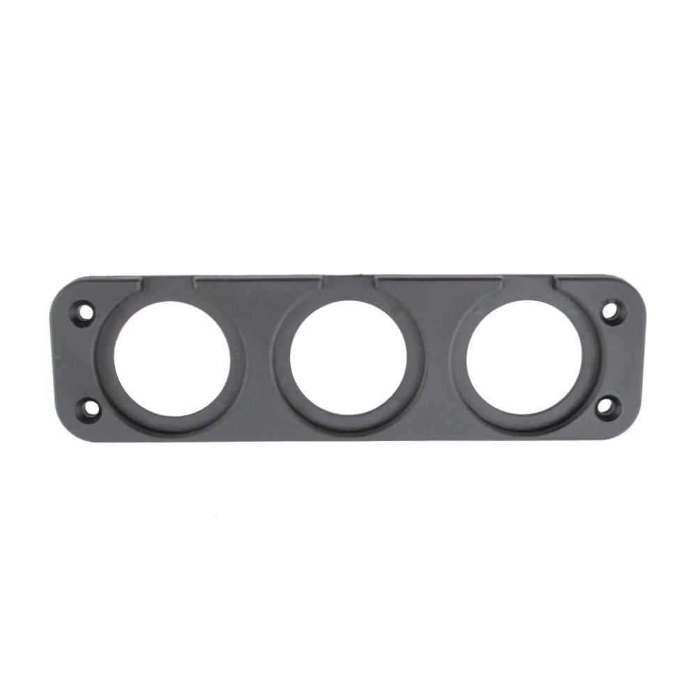 DS7 3 Gang/Hole Poly/Plastic Panel for USB Charger, Cigarette Socket, Voltmeter