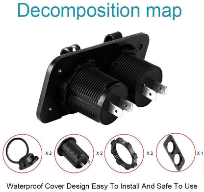 DS5-1011/1011 Dual Cigarette Socket Panel