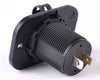 YJ-DS2213 Dual USB Car Charger Socket Waterproof Power Outlet 12V/24V 1.0A & 2.1A with One Hole Panel