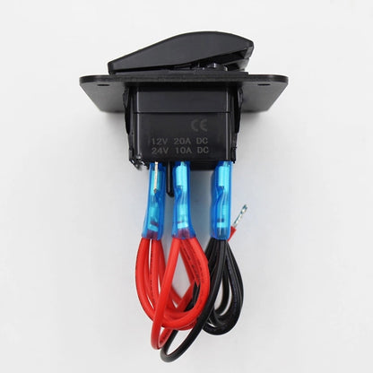 YJ-SP-A03 12V 24V 3 Gang Slimline LED Rocker Switch Panel for 4WD Boat Caravan