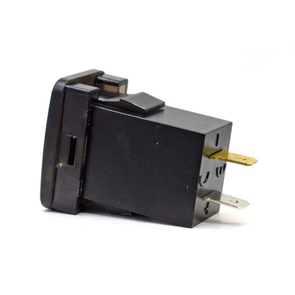 YJ-ST132B-N PD Type C + QC 3.0 USB Charger for Small Toyota Push Button Switch Blue LED - New Model