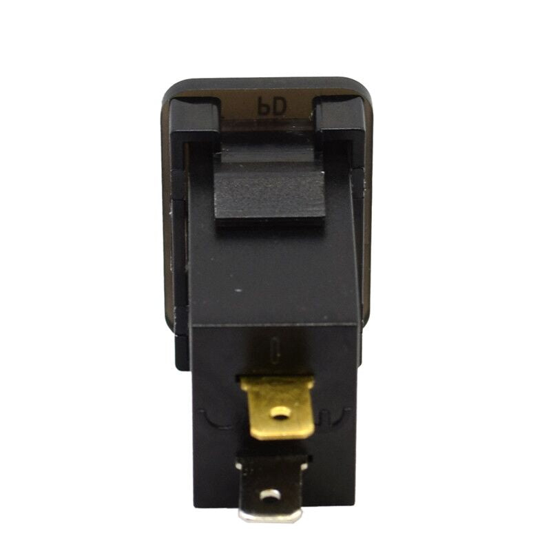 YJ-TVQ-T001N PD Type C + QC 3.0 USB Charger with Volt Display for Small Toyota Push Button Switch Blue LED - New Model