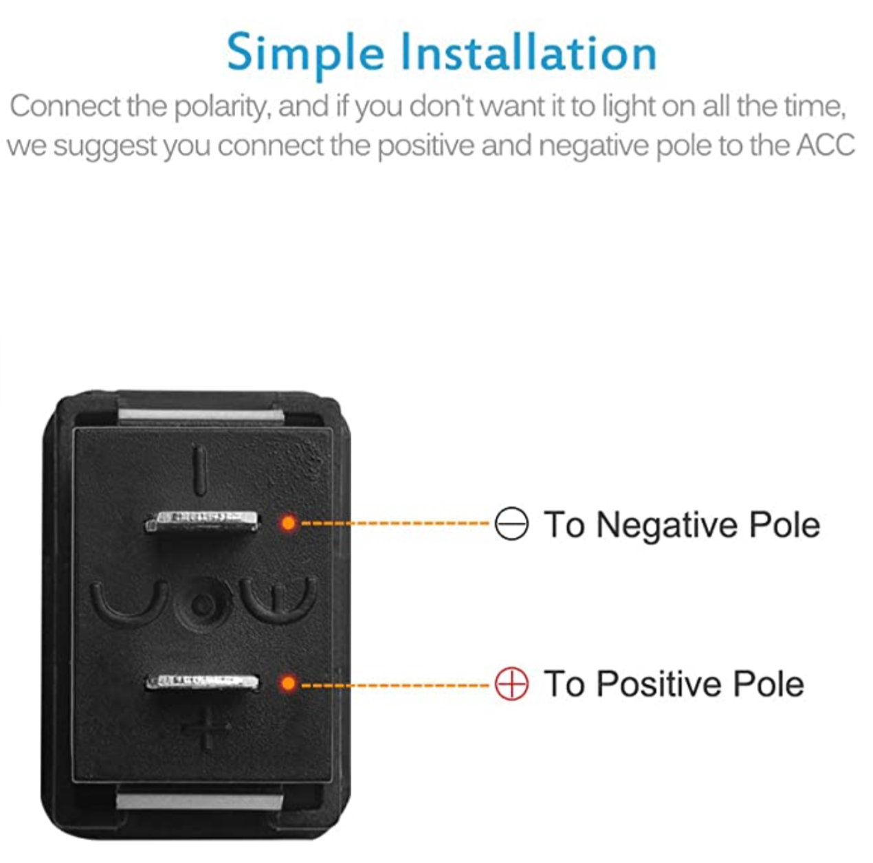 YJ-UVU-T001N Dual USB Charger + Volt Display for Small Toyota Push Button Switch Blue LED - New Model