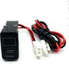 YJ-VU-T001O Single USB Charger + Volt Display for Large Toyota Push Button Switch Blue LED - Old Model