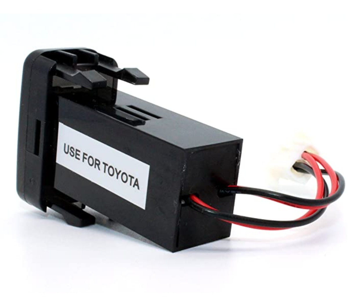 YJ-VU-T001O Single USB Charger + Volt Display for Large Toyota Push Button Switch Blue LED - Old Model