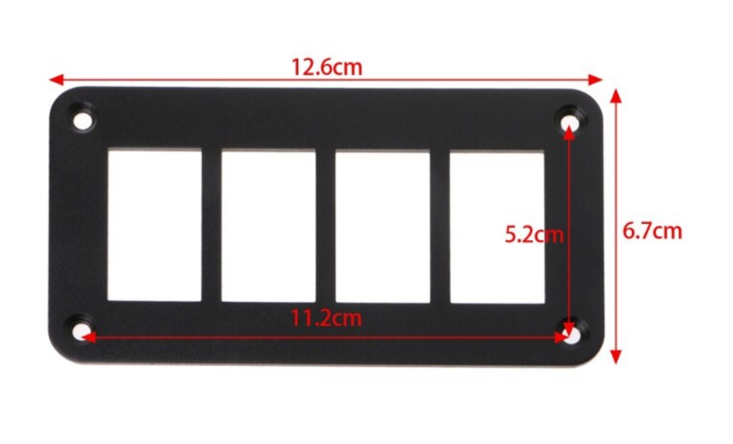 YJ-RSP-A04 Aluminium 4 Gang Rocker Switch Panel
