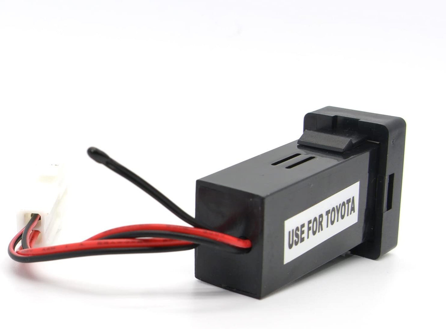 YJ-TV-T001N Digital Voltmeter Temperature Gauge 2 in 1 LED Display for Small Toyota Push Button Switch - New Model
