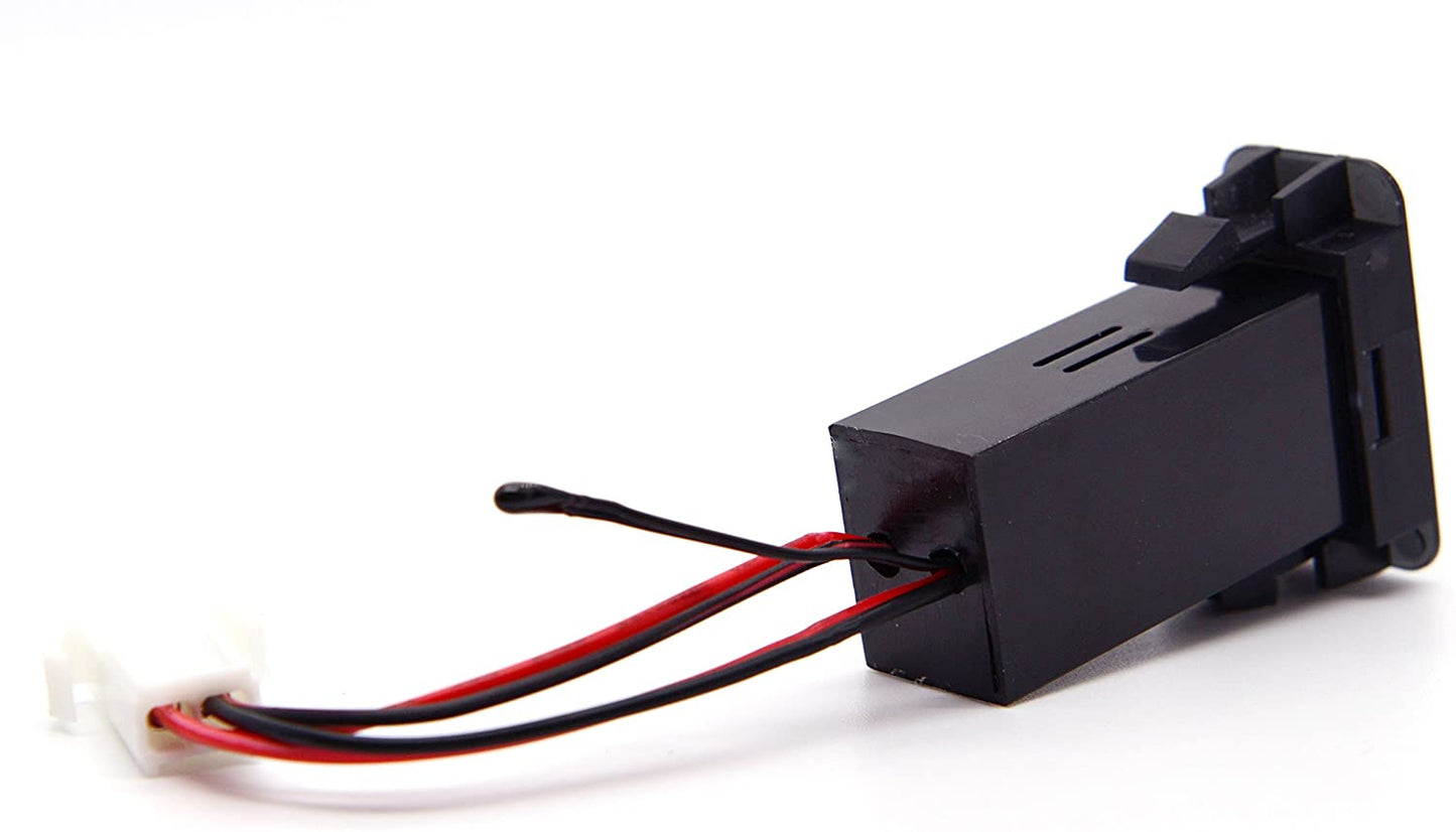 YJ-TV-T001O Digital Voltmeter Temperature Gauge 2 in 1 LED Display for Large Toyota Push Button Switch - Old Model