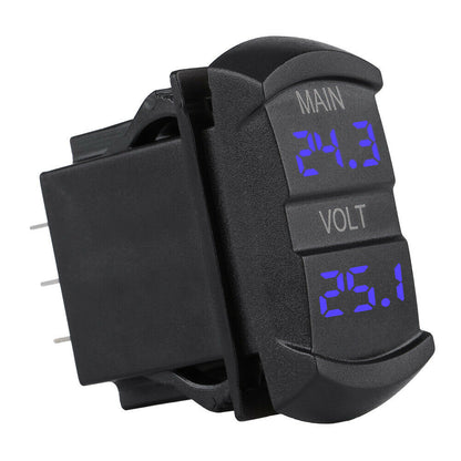YJ-UCC-T008V Dual LED Digital Battery Voltage Meter Voltmeter Gauge Monitor Panel For Car RV Boat