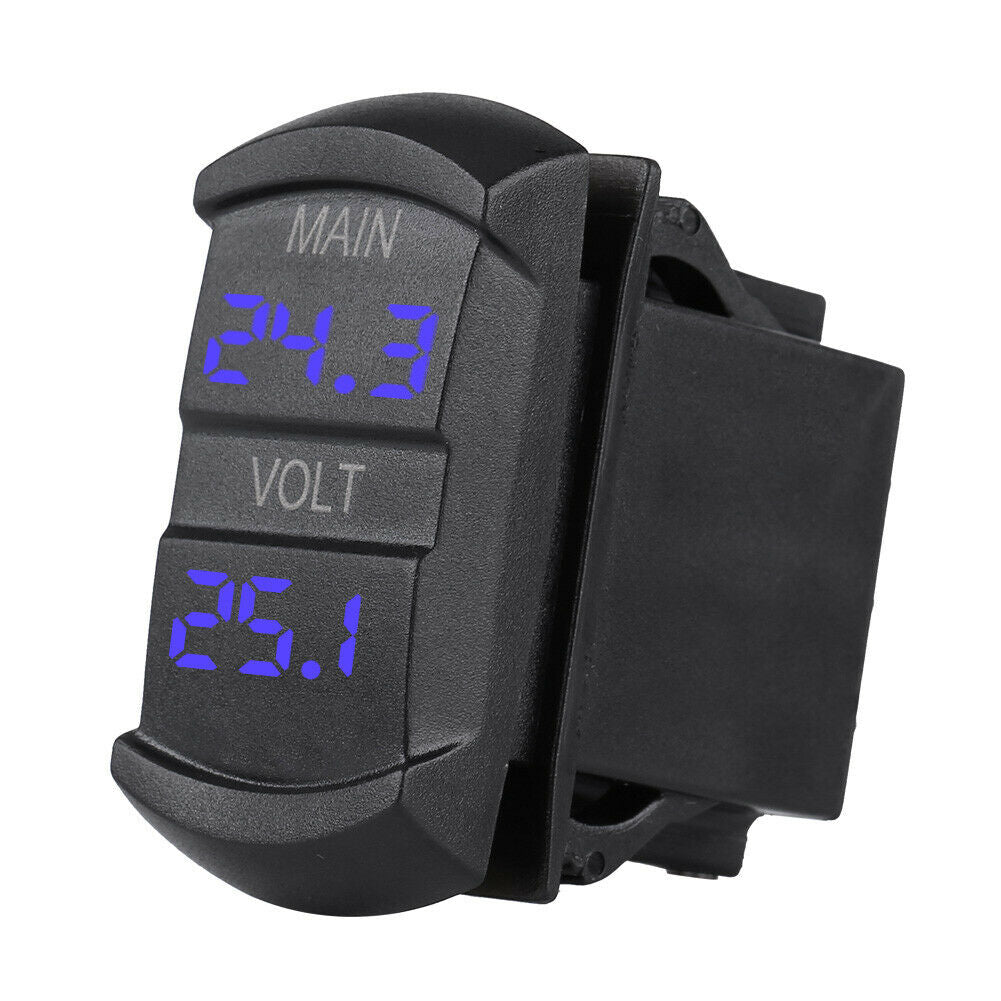 YJ-UCC-T008V Dual LED Digital Battery Voltage Meter Voltmeter Gauge Monitor Panel For Car RV Boat