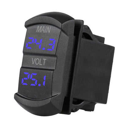 YJ-UCC-T008V Dual LED Digital Battery Voltage Meter Voltmeter Gauge Monitor Panel For Car RV Boat