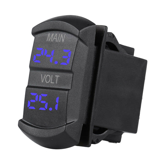 YJ-UCC-T008V Dual LED Digital Battery Voltage Meter Voltmeter Gauge Monitor Panel For Car RV Boat