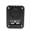 YJ-AD03 50A Anderson Plug Panel Flush Surface Mount with Dual USB Charger for Caravan Camper Boat Truck SB50