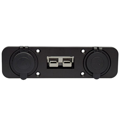 YJ-AD04 50A Anderson Plug Panel Flush Surface Mount with Cigarette Lighter Socket & Dual USB Charger for Caravan Camper Boat Truck SB50