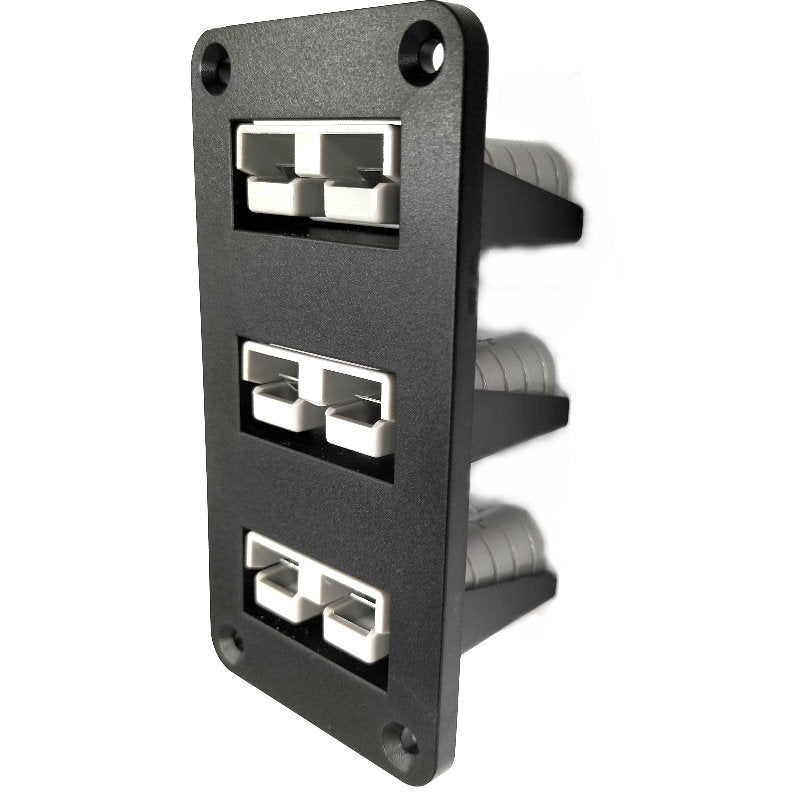 YJ-AD06 Triple 50A Anderson Plug Panel Flush Surface Mount for Caravan Camper Boat Truck SB50