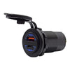 YJ-DS2091 36W 60W Fast Quick Charge QC 3.0 4.0 USB Car Charger Socket