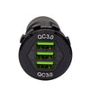 YJ-DS2158 12V/24V Triple QC3.0 Quick Charge 3.0 Dual USB Car Charger Socket