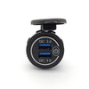 YJ-DS8009S 12V/24V QC3.0 Quick Charge 3.0 Dual USB Car Charger Socket with Touch Switch