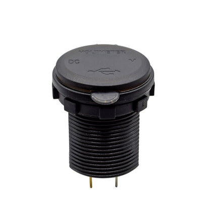 YJ-DS8002S 12V/24V QC3.0 Quick Charge 3.0 Dual USB Car Charger Socket with Touch Switch & LED Voltmeter