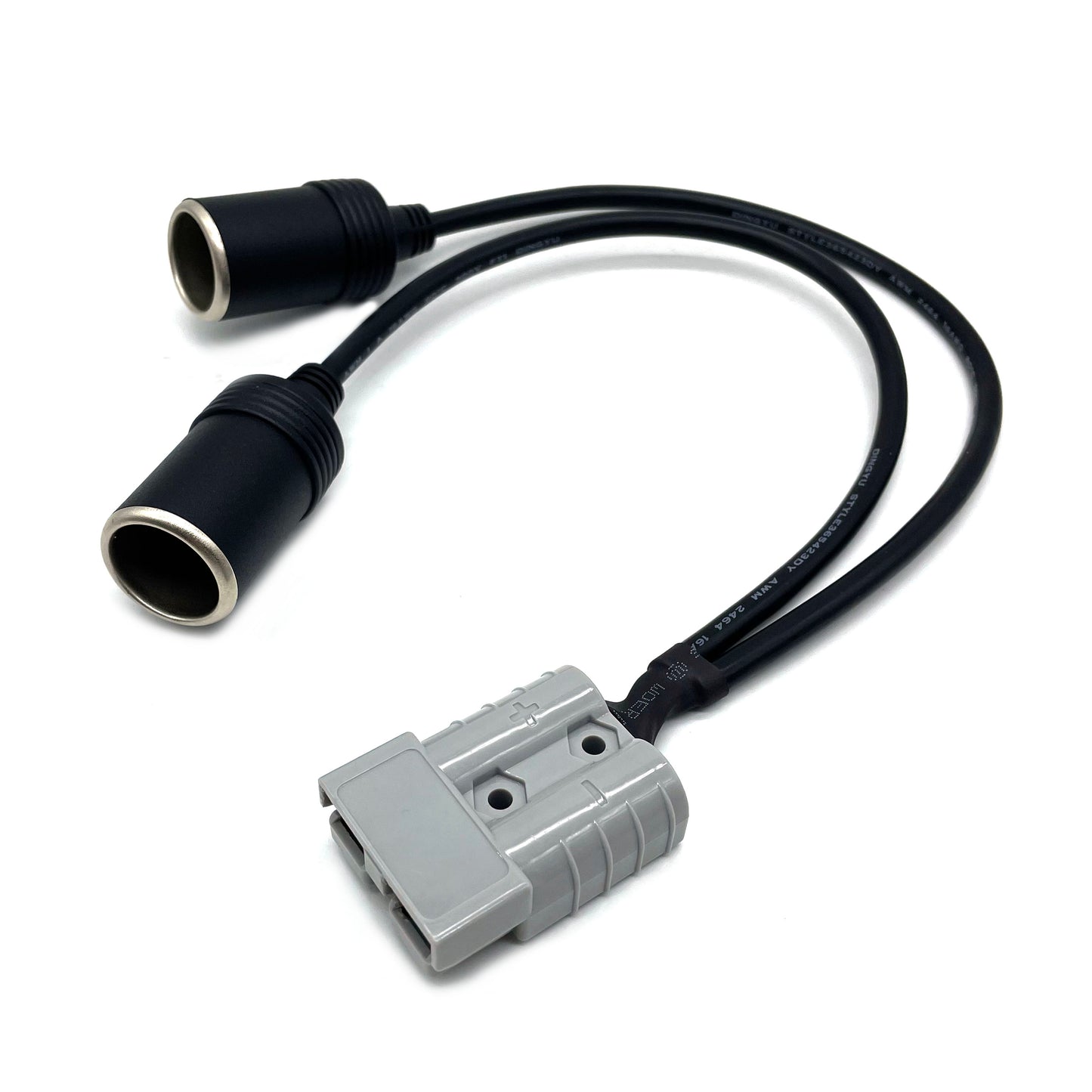 YJ-DSA366 50amp Anderson Plug Adaptor Connector to Dual Car Cigarette Accessory Plug 300mm Cable SB50